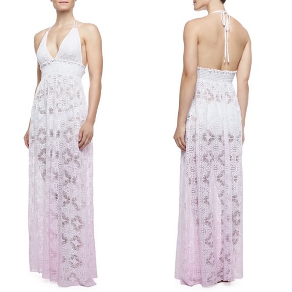 LoveShackFancy Dresses & Skirts - LoveShackFancy
Beach Shack Lace Maxi Dress Halter Neck Backless Ombre Lace